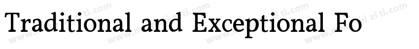 Traditional and Exceptional Font字体转换